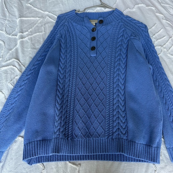Blue sweater with buttons (Petite XL) - Picture 2 of 3